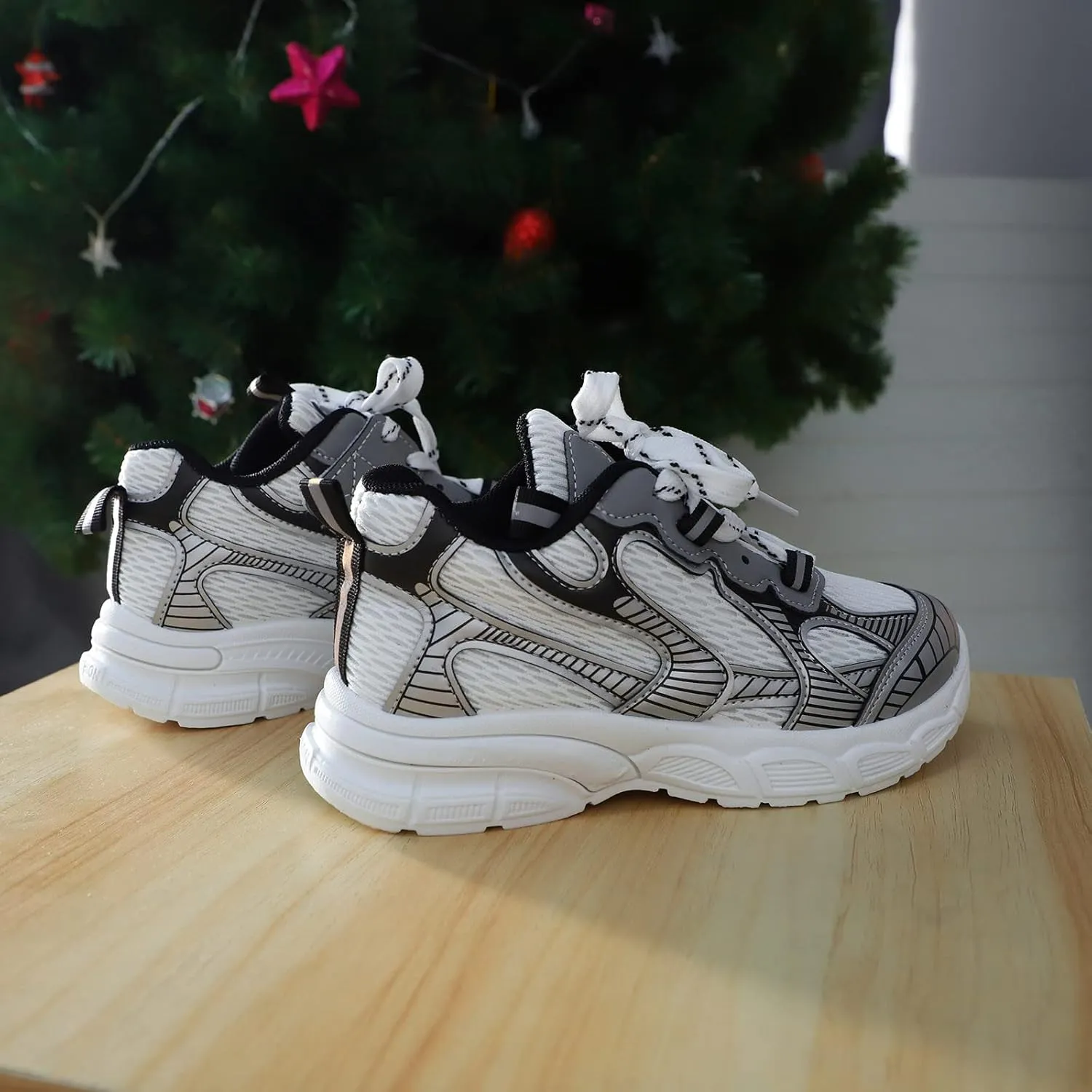 Toddler Shoes Boys Girls Tennis Shoes Kids Mesh Breathable Sneakers Non Slip Lace-up Running Athletic Sports Shoes