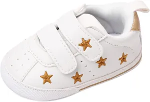 Toddler Shoes Infant Shoes Boys and Girls Sports Shoes Flat Bottom Light Double Strap Hook Loop Comfortable Born Shoes