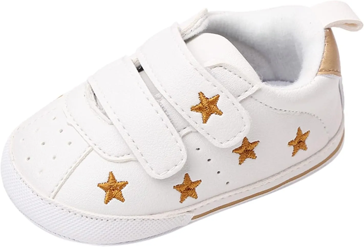 Toddler Shoes Infant Shoes Boys and Girls Sports Shoes Flat Bottom Light Double Strap Hook Loop Comfortable Born Shoes
