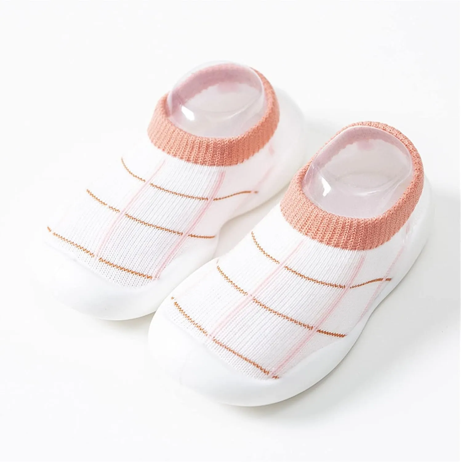 Toddler Sock Shoes Toddler Kids Infant Newborn Baby Boys Girls Shoes First Walkers Striped Plaid Antislip Sock Shoes B