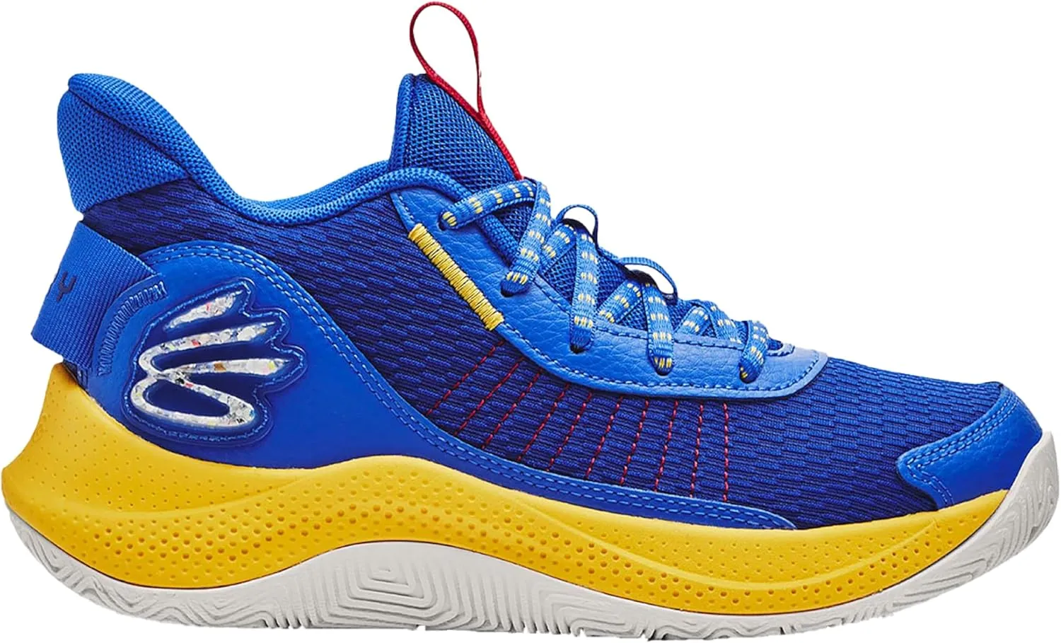 Under Armour Big Kids Grade School Curry 3Z7 Basketball Shoes 3026623 (Blue/White/White, US Footwear Size System, Big Kid, Numeric, Medium, 3.5)