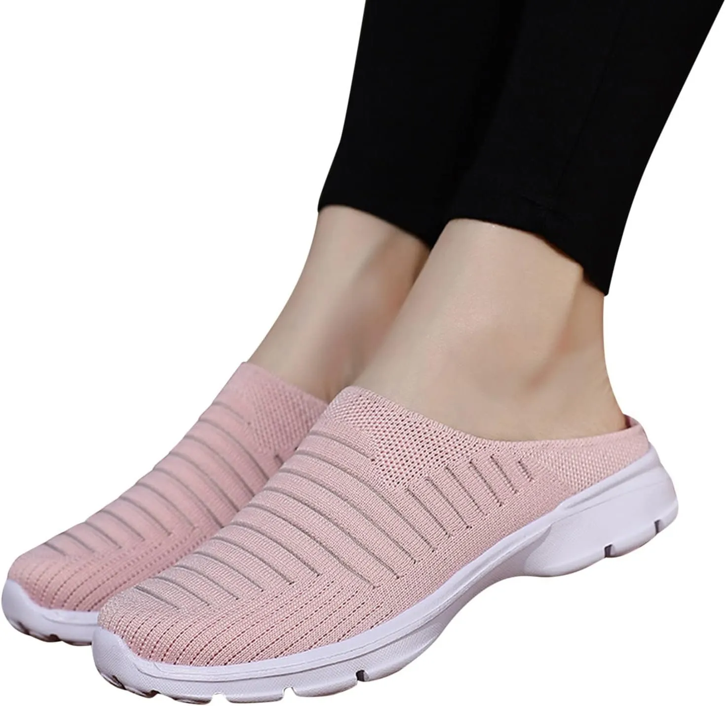 Unisex Mesh Orthopedic Breathable Solid Color Casual Slingback Shoes Comfortable Lighweight Sneakers Soft Sole Slip on Comfy Outdoor Walking Shoes