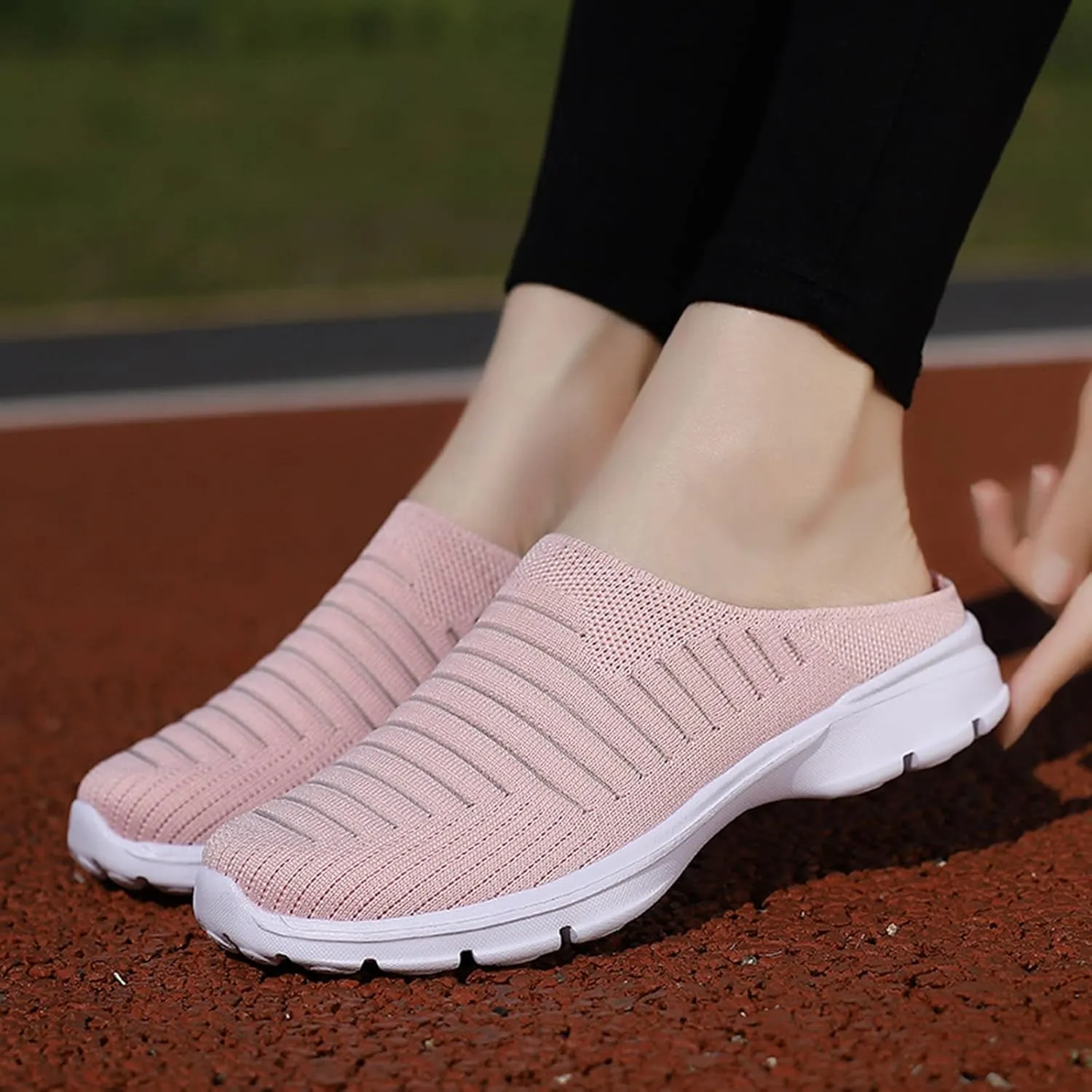 Unisex Mesh Orthopedic Breathable Solid Color Casual Slingback Shoes Comfortable Lighweight Sneakers Soft Sole Slip on Comfy Outdoor Walking Shoes