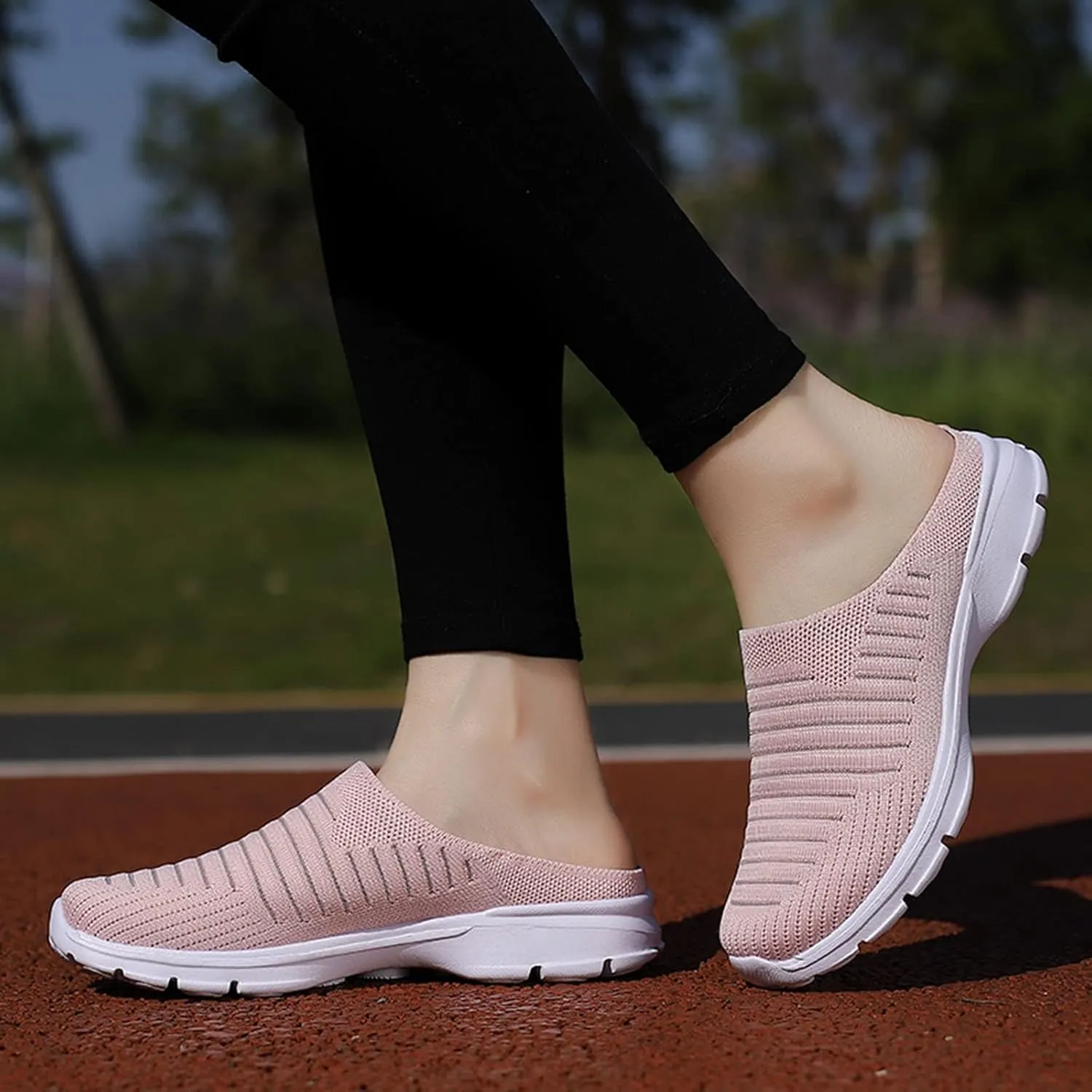 Unisex Mesh Orthopedic Breathable Solid Color Casual Slingback Shoes Comfortable Lighweight Sneakers Soft Sole Slip on Comfy Outdoor Walking Shoes