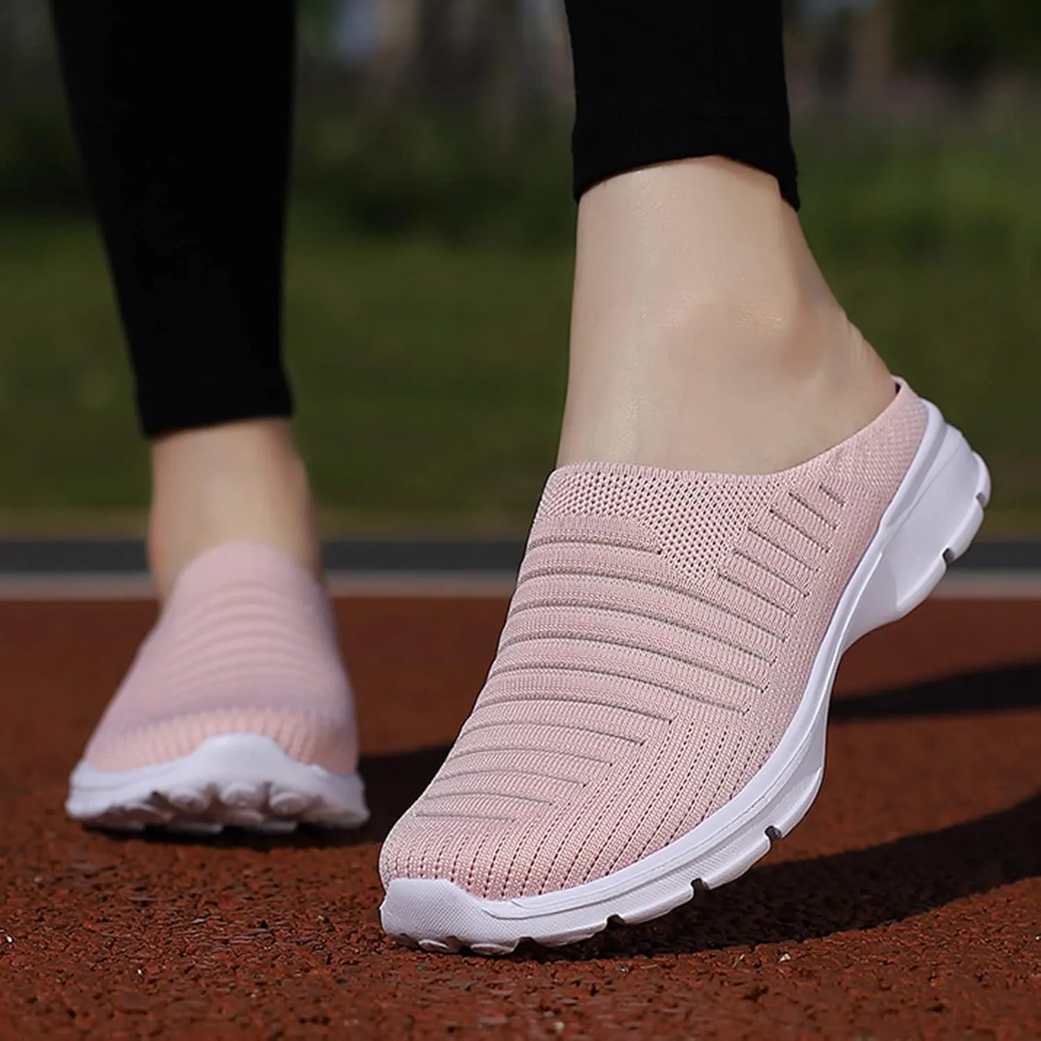 Unisex Mesh Orthopedic Breathable Solid Color Casual Slingback Shoes Comfortable Lighweight Sneakers Soft Sole Slip on Comfy Outdoor Walking Shoes
