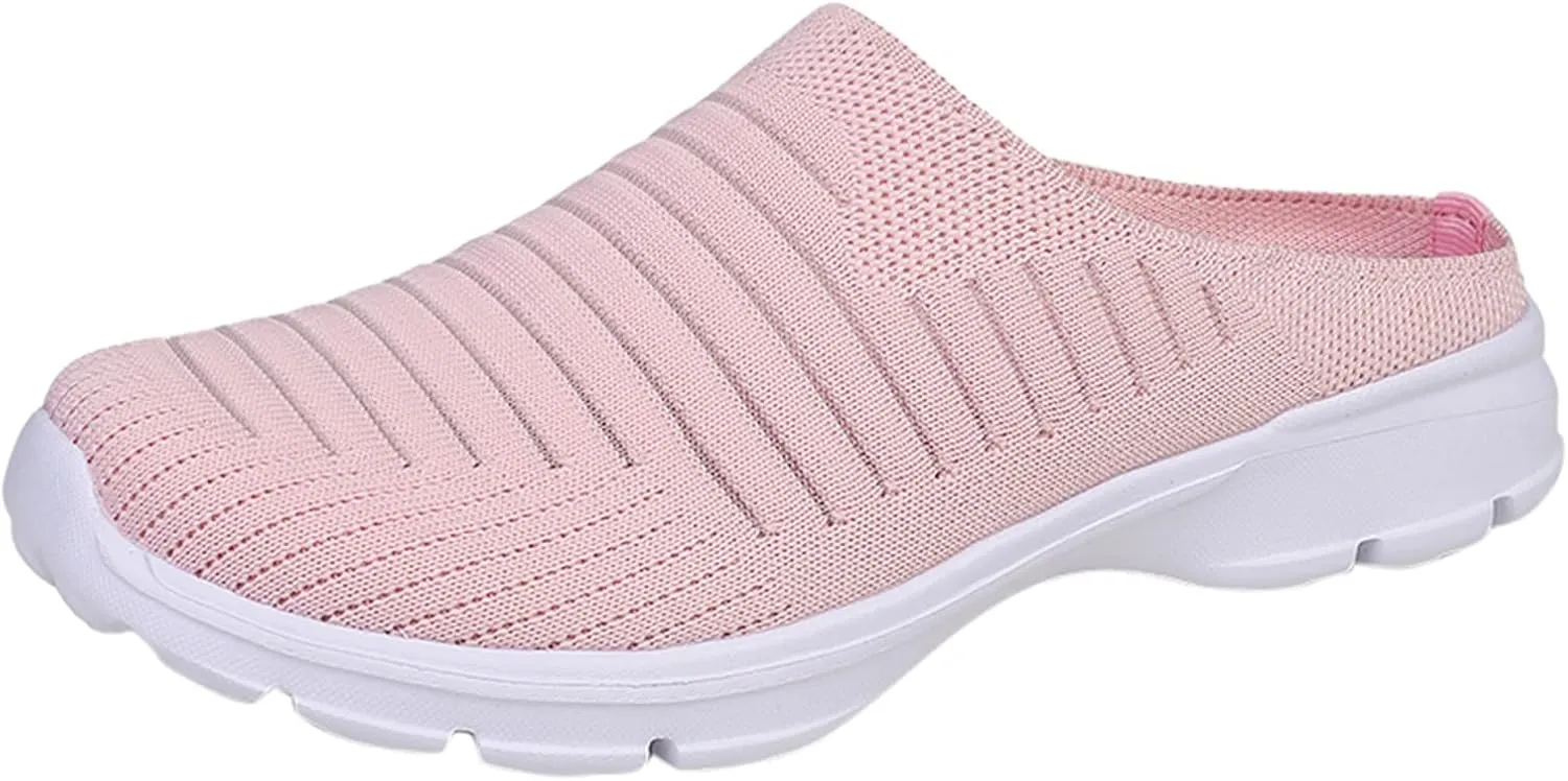 Unisex Mesh Orthopedic Breathable Solid Color Casual Slingback Shoes Comfortable Lighweight Sneakers Soft Sole Slip on Comfy Outdoor Walking Shoes