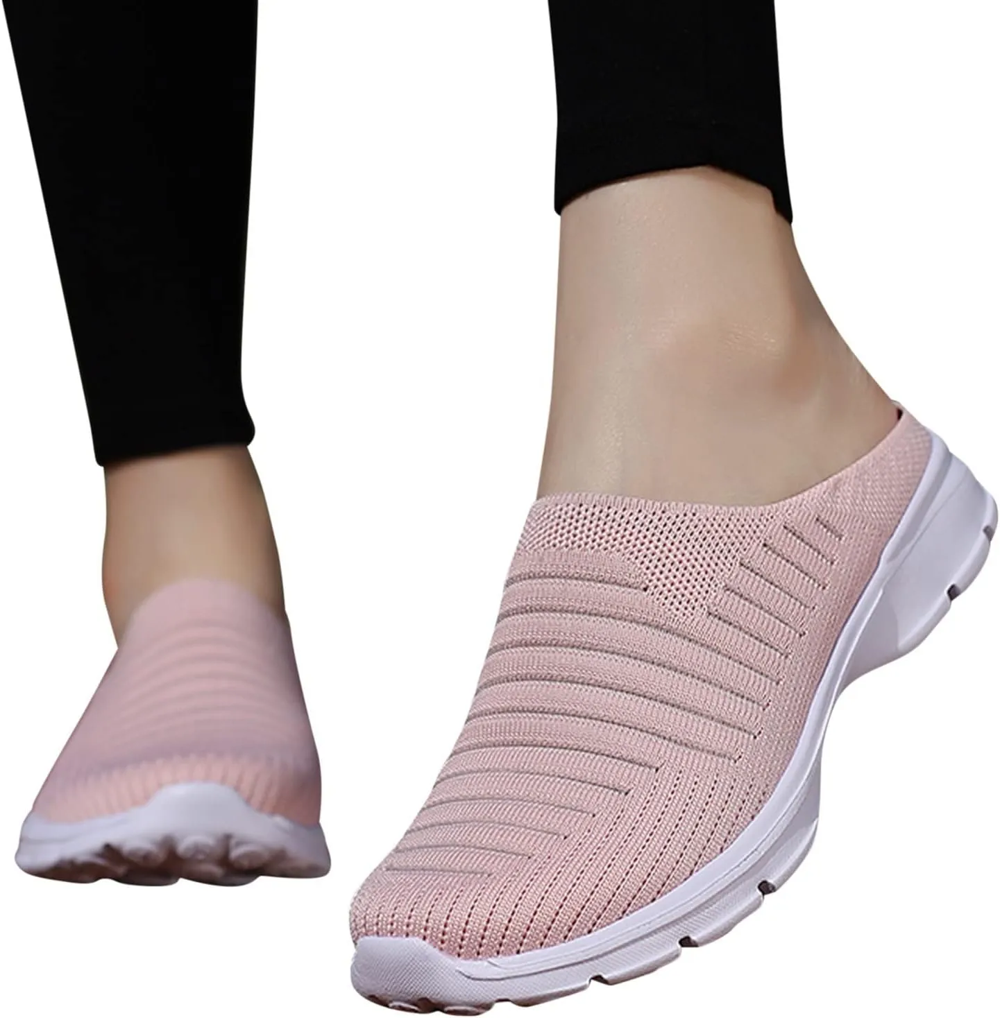 Unisex Mesh Orthopedic Breathable Solid Color Casual Slingback Shoes Comfortable Lighweight Sneakers Soft Sole Slip on Comfy Outdoor Walking Shoes