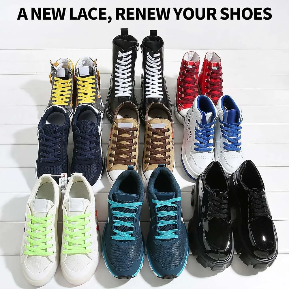 VSUDO Flat Shoe Laces for Sneakers, Shoelaces for Sneakers, Athletic Shoelaces