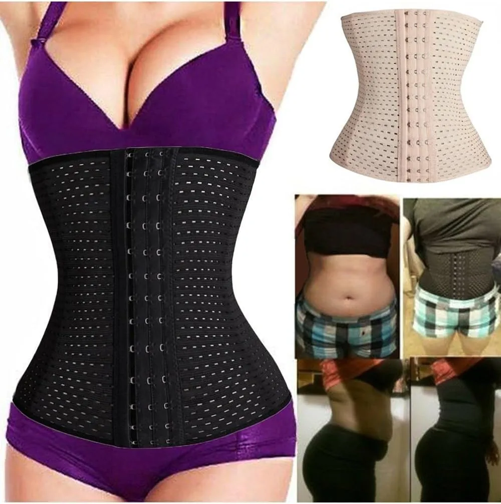 Waist Trainer for Women Tummy Control Body Shaper Waist Cincher Shapewear with Steel Bones