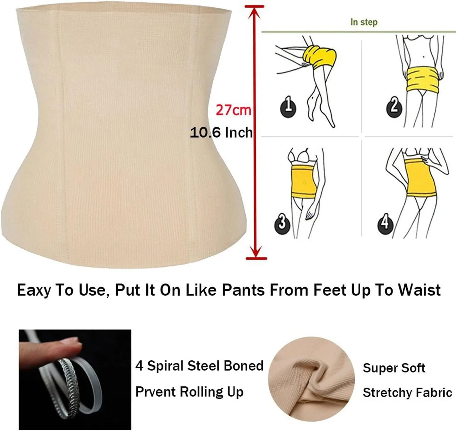 Waist Trainer for Women Tummy Control Shapewear Waist Cincher Slim Body Shaper