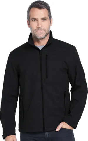 Weatherproof Midweight Soft Shell Jackets for Men - Mens Water Resistant Windbreaker with Stand Collar (S-3XL)
