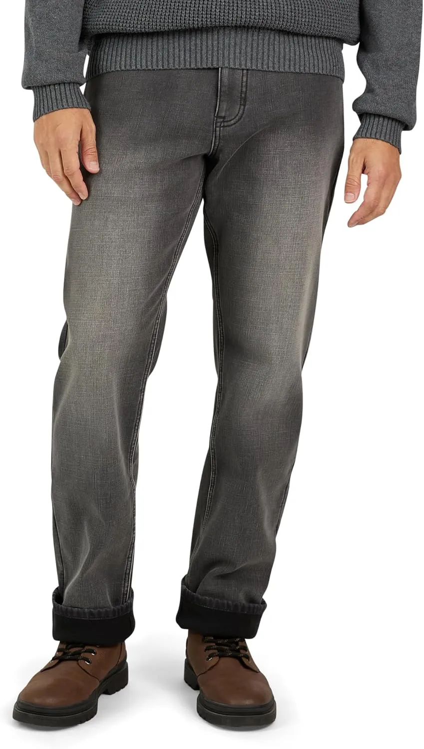 Weatherproof Vintage Fleece Lined Mens Jeans - Regular Fit Mens Fleece Lined Jeans - Men's Insulated Flannel Jeans Pants