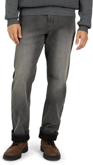 Weatherproof Vintage Fleece Lined Mens Jeans - Regular Fit Mens Fleece Lined Jeans - Men's Insulated Flannel Jeans Pants