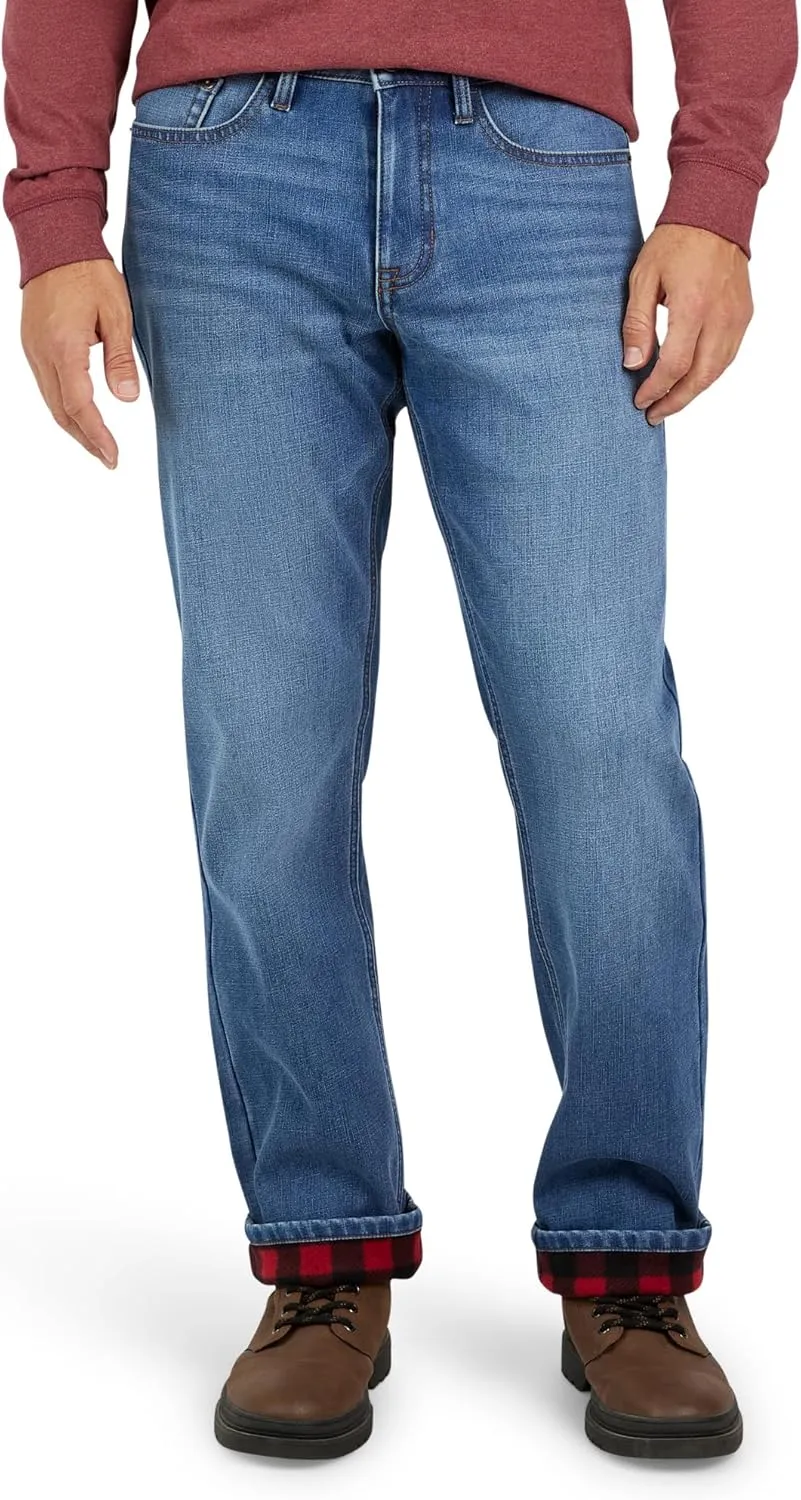 Weatherproof Vintage Fleece Lined Mens Jeans - Regular Fit Mens Fleece Lined Jeans - Men's Insulated Flannel Jeans Pants
