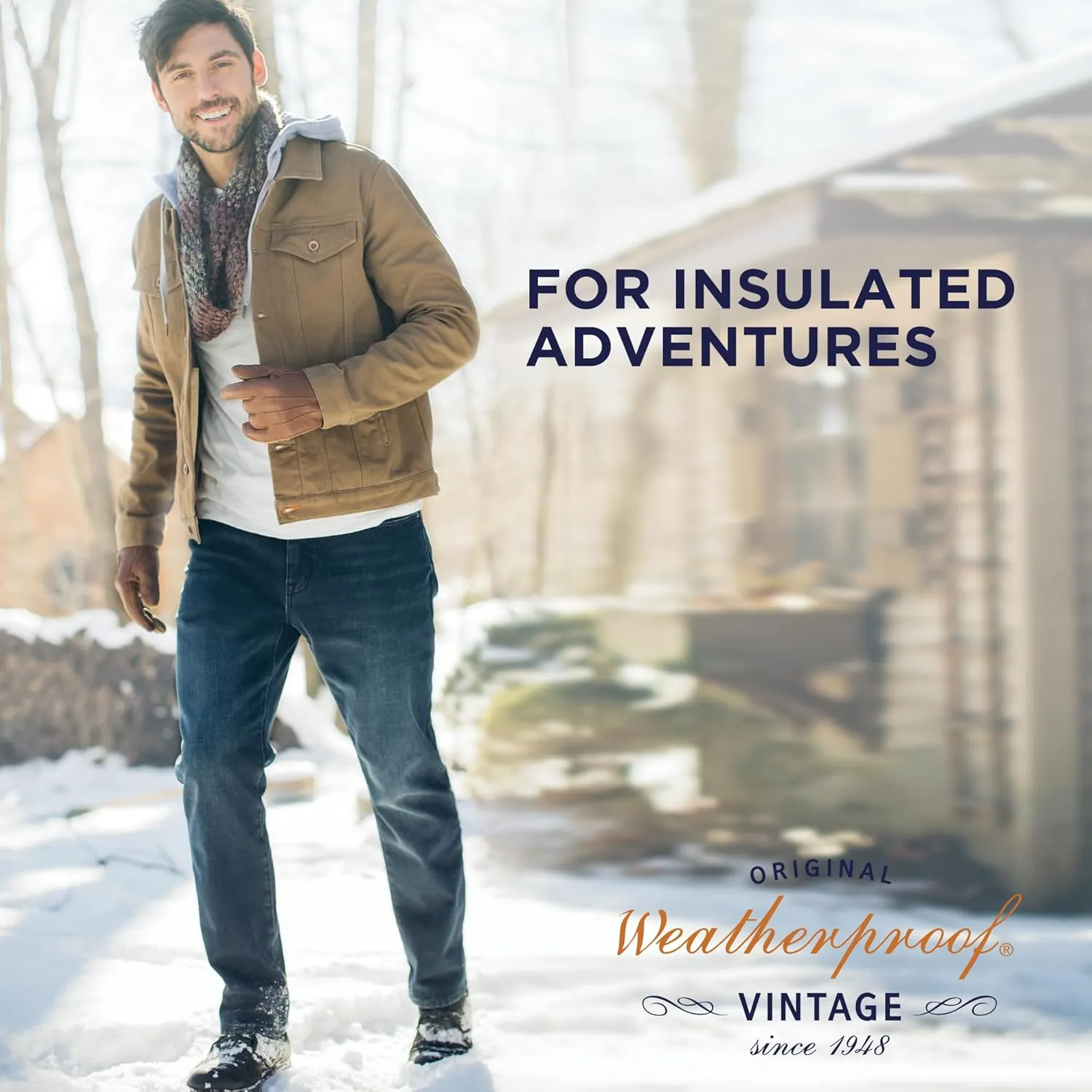 Weatherproof Vintage Fleece Lined Mens Jeans - Regular Fit Mens Fleece Lined Jeans - Men's Insulated Flannel Jeans Pants