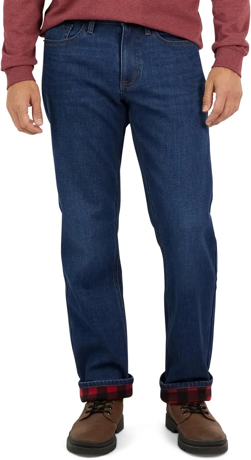 Weatherproof Vintage Fleece Lined Mens Jeans - Regular Fit Mens Fleece Lined Jeans - Men's Insulated Flannel Jeans Pants