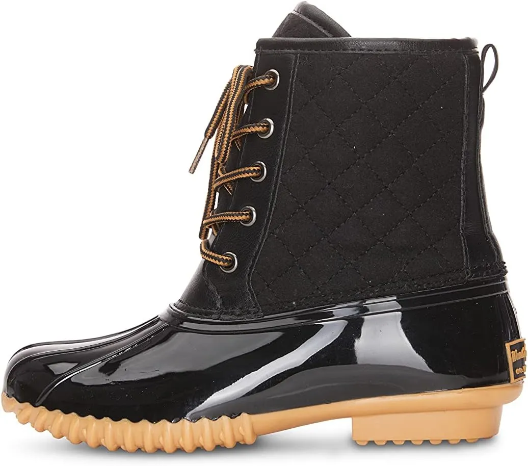 Weatherproof Womens Duck Boots with Lace-Up Closure Delancy Waterproof Insulated Mid-Calf Winter Boots for Comfort, Durability - Keeps Feet Warm & Dry