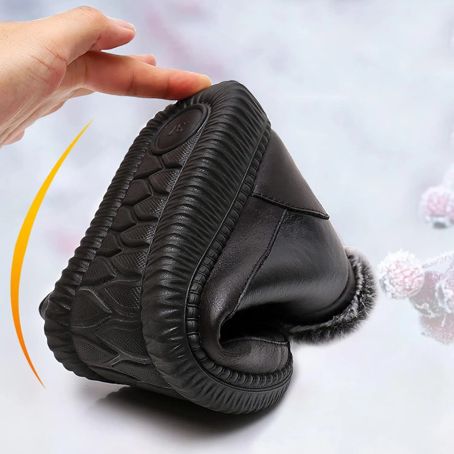 Winter Snow Boots for Women 2022 Fashion Round Toe Soft Sole Plus Velvet Warm Slip on Ankle Booties Comfortable Casual Zipper Non-slip Shoes