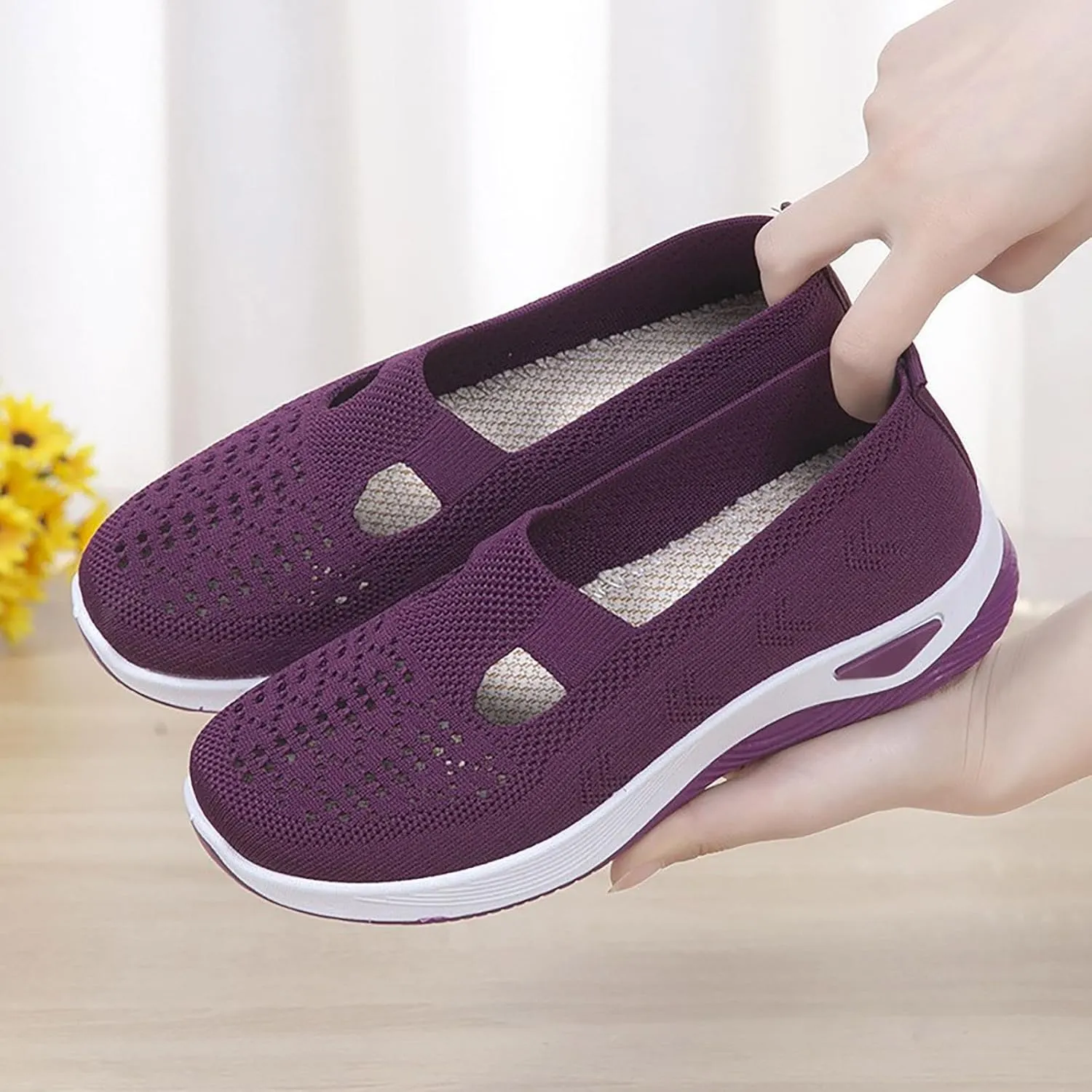 Women Shoes Dressy Comfortable Dress Sneakers Men Wide Black Loafers Women Platform Comfy Casual Closed Back Christmas Shoes for Women Round Toe Flats Comfortable
