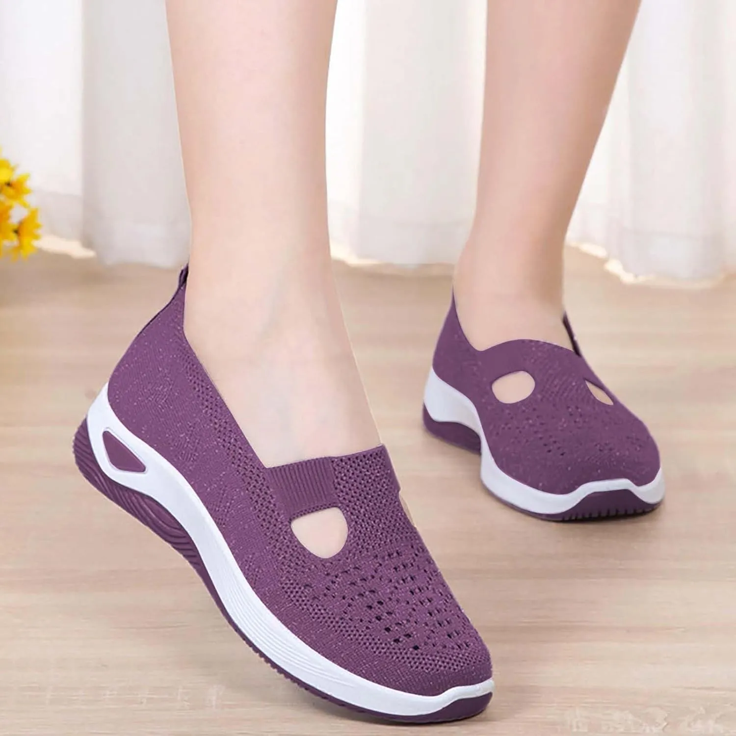 Women Shoes Dressy Comfortable Dress Sneakers Men Wide Black Loafers Women Platform Comfy Casual Closed Back Christmas Shoes for Women Round Toe Flats Comfortable