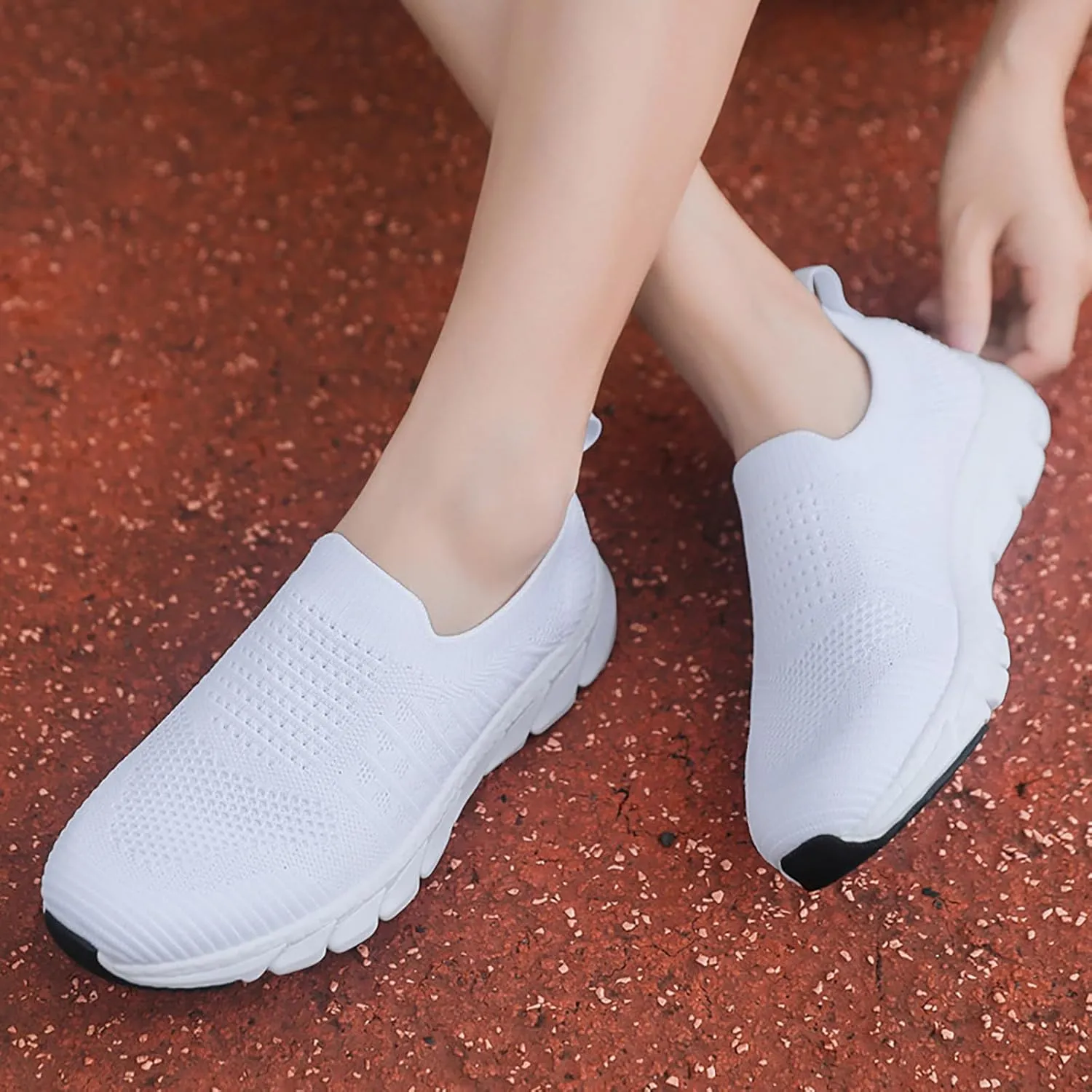 Women's Athletic Walking Shoes Slip On Casual Mesh Mens Running Shoes Lightweight Women Shoes Casual Men's Fashion Sneakers Slip On Tennis Shoe Loafers Dress Shoe
