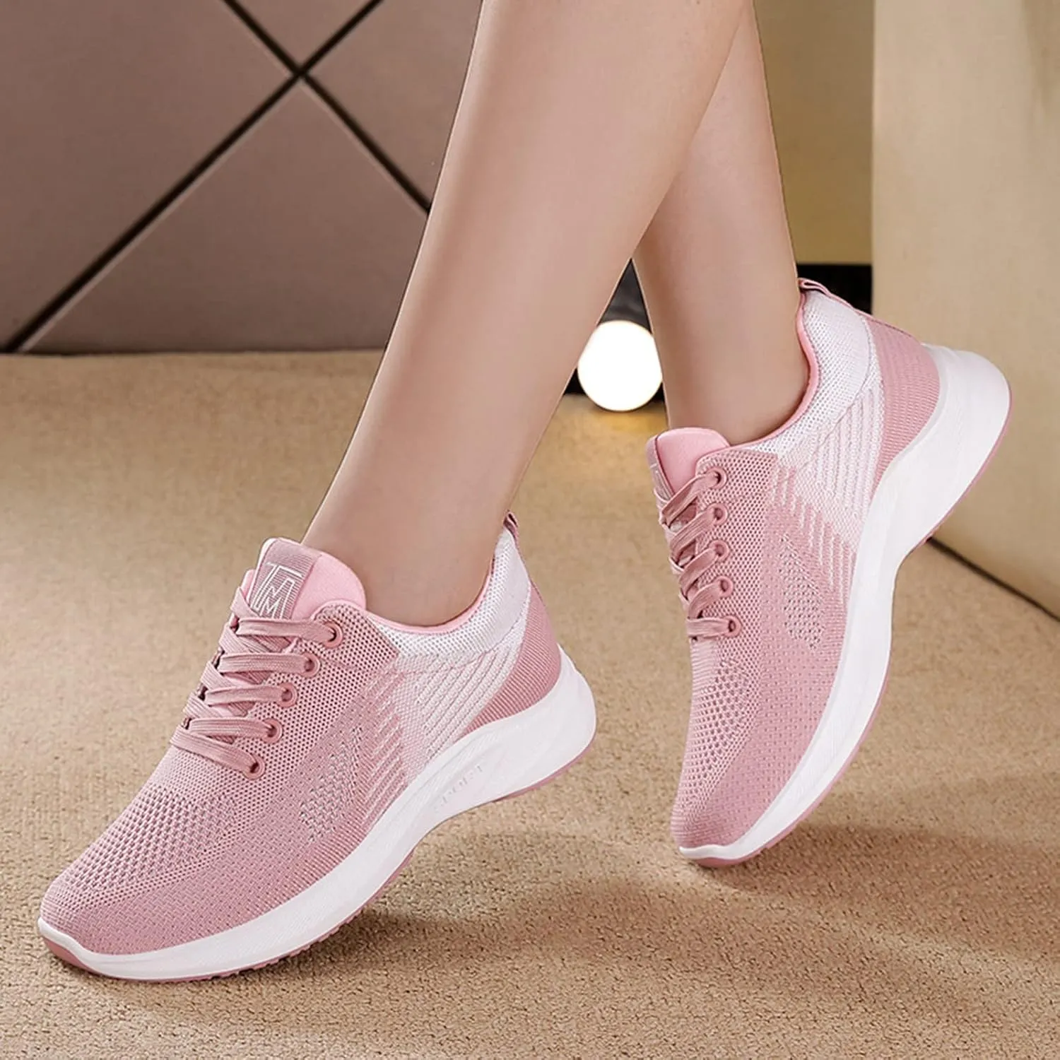 Womens Fashion Sneaker Summer Breathable Slip on Casual Running Shoes Comfortable Lighweight Sneakers Soft Sole Non Slip Comfy Outdoor Walking Shoes for Women