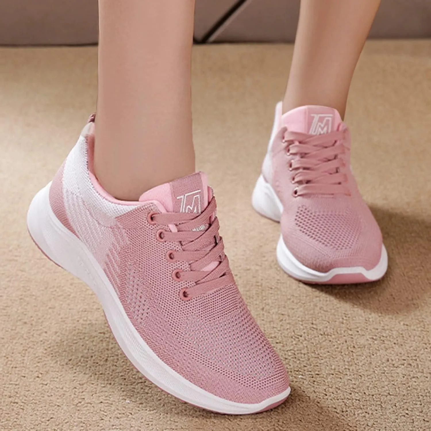 Womens Fashion Sneaker Summer Breathable Slip on Casual Running Shoes Comfortable Lighweight Sneakers Soft Sole Non Slip Comfy Outdoor Walking Shoes for Women