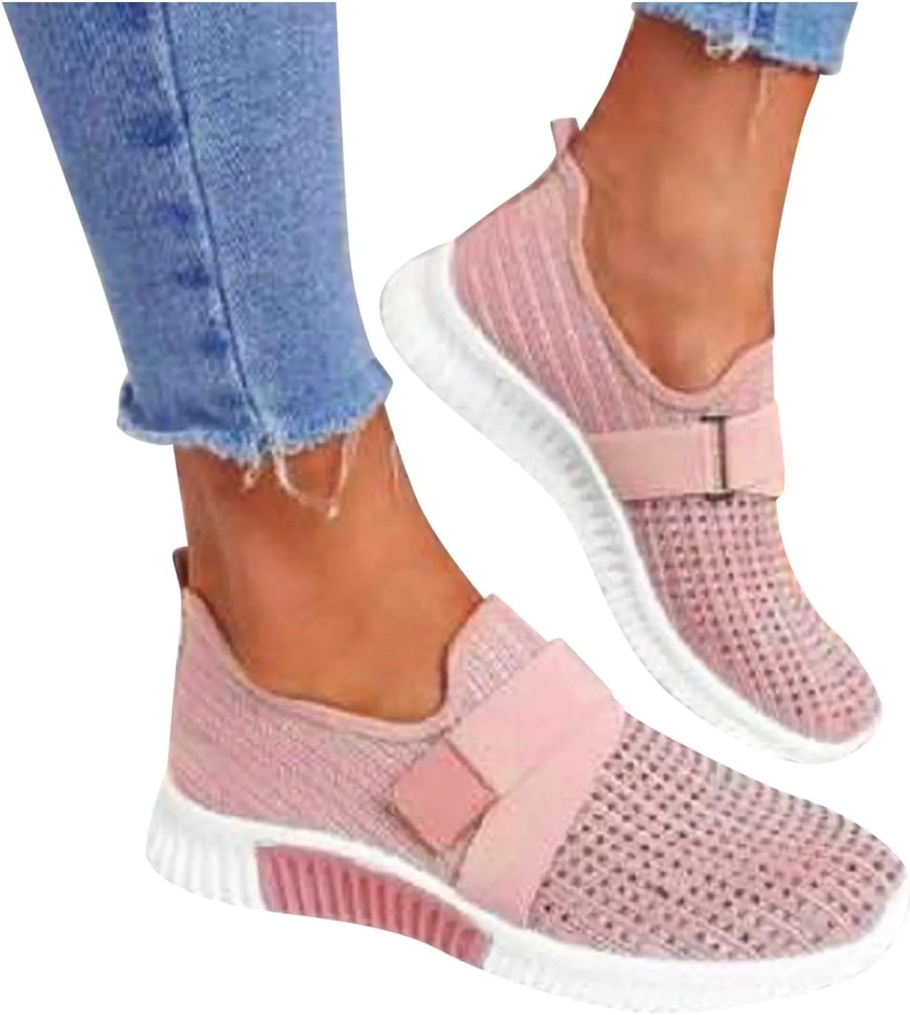 Women's Fashion Sneakers Lace Up Breathable Casual Waking Shoes Trail Running Shoes Men Glitter Loafers Women Shoes Womens White Platform Sneakers