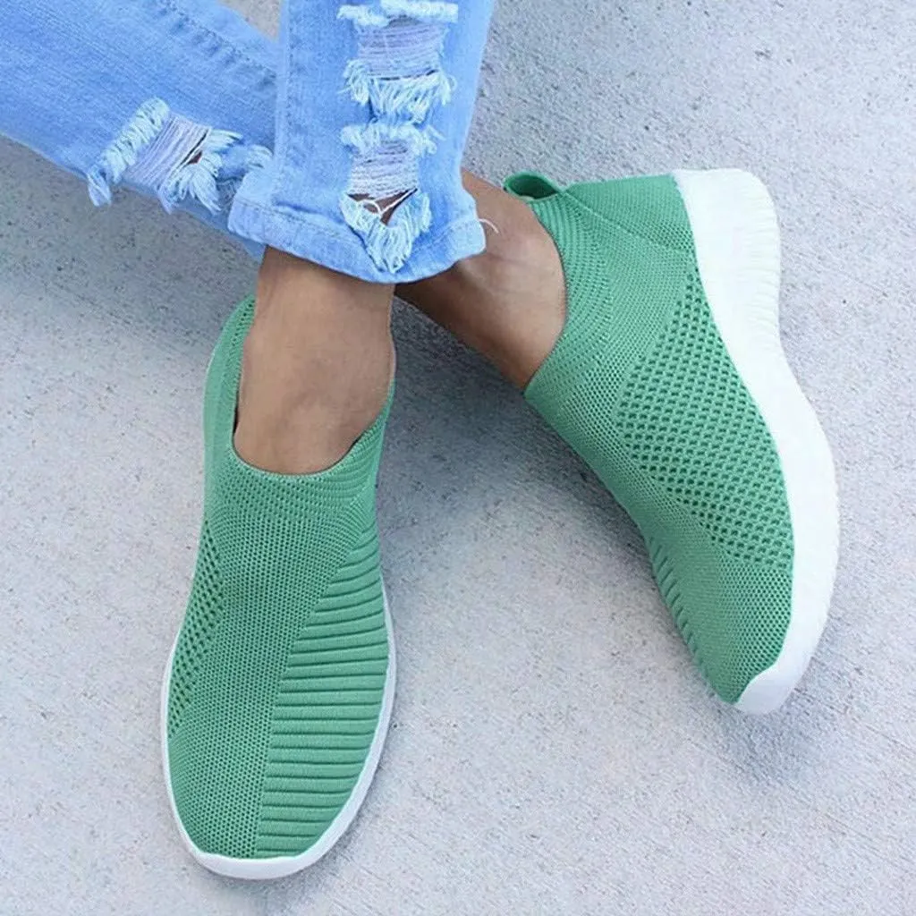 Women's Lightweight Slip On Walking Running Shoes Slip On Shoes Women Lether Women's Casual Shoes Fashion Sneakers Red Tennis Shoe Cross Trainer Shoe