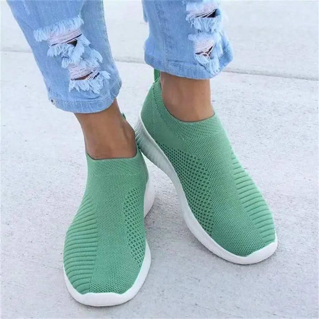 Women's Lightweight Slip On Walking Running Shoes Slip On Shoes Women Lether Women's Casual Shoes Fashion Sneakers Red Tennis Shoe Cross Trainer Shoe