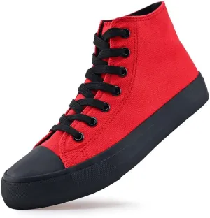 Women's Men's High Top Canvas Shoes Low Anti Cloth Shoes Platform Sneakers Lace Up Walking Shoes Running Shoes Lace Up Casual Shoes Time Slip On Shoes