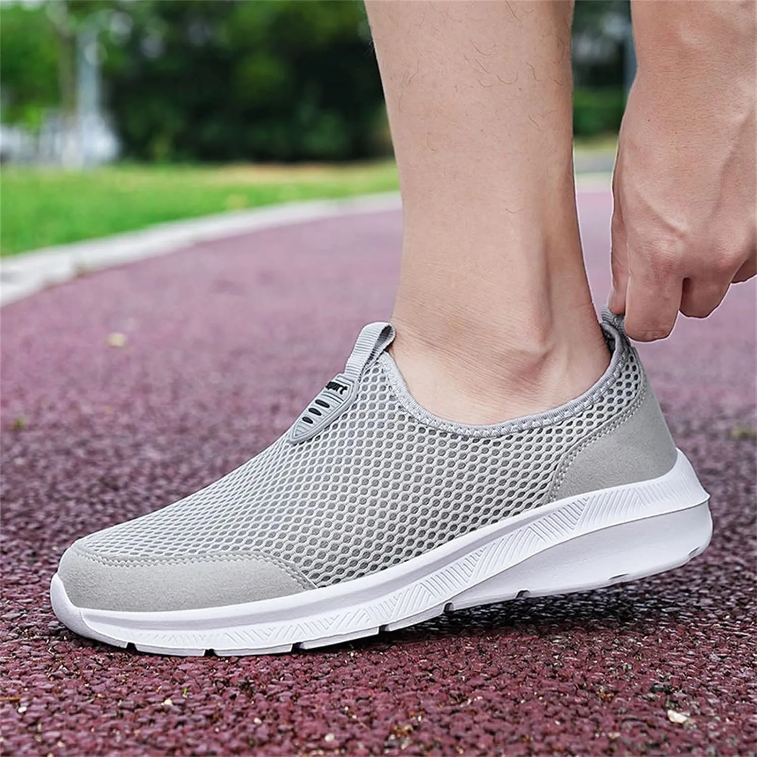 Womens Non Slip Work Shoes Slip On Water Resistant Walking Shoes Women Arch Support Dressy Casual Shoes Chunky Sneakers Red Tennis Shoe Loafers Shoe