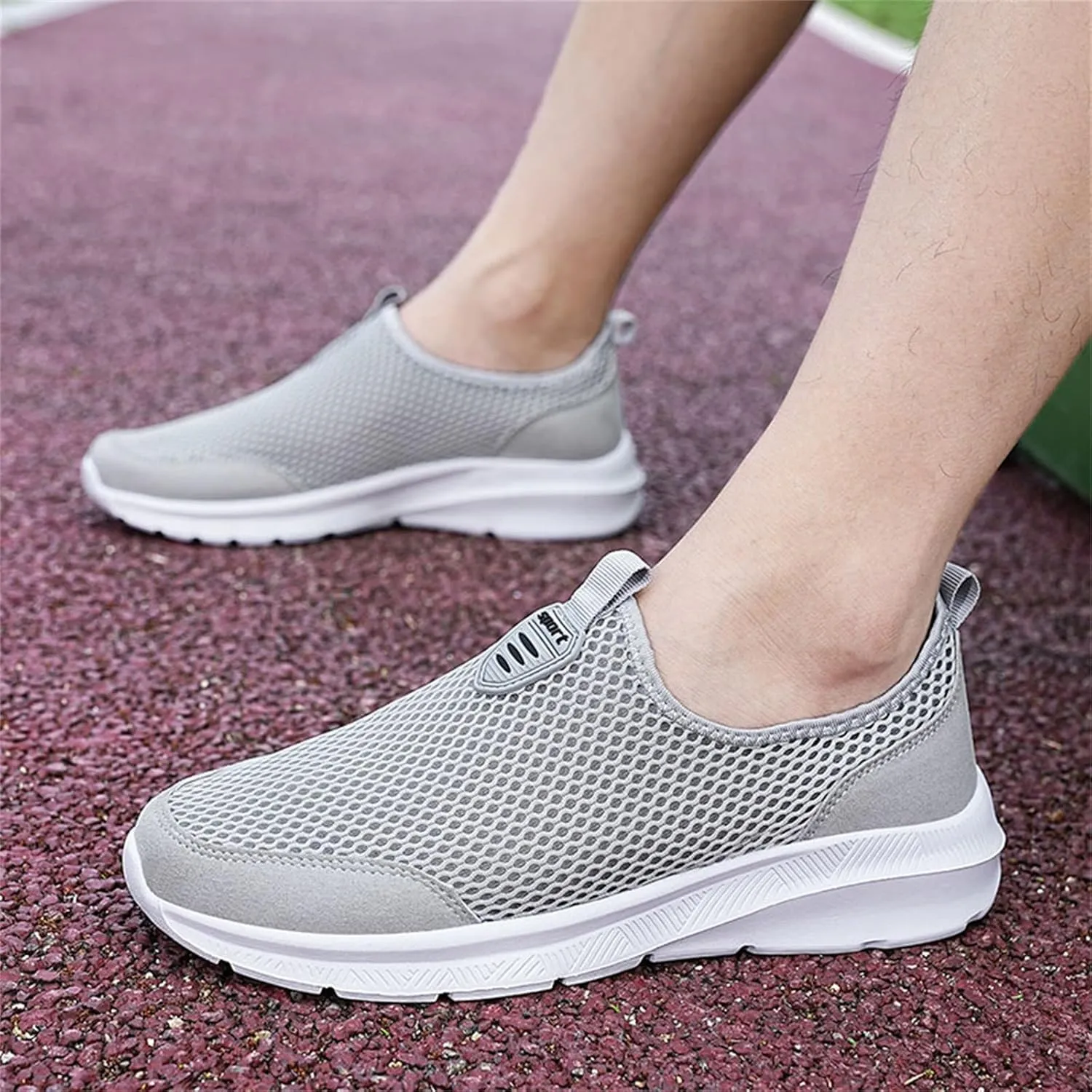 Womens Non Slip Work Shoes Slip On Water Resistant Walking Shoes Women Arch Support Dressy Casual Shoes Chunky Sneakers Red Tennis Shoe Loafers Shoe