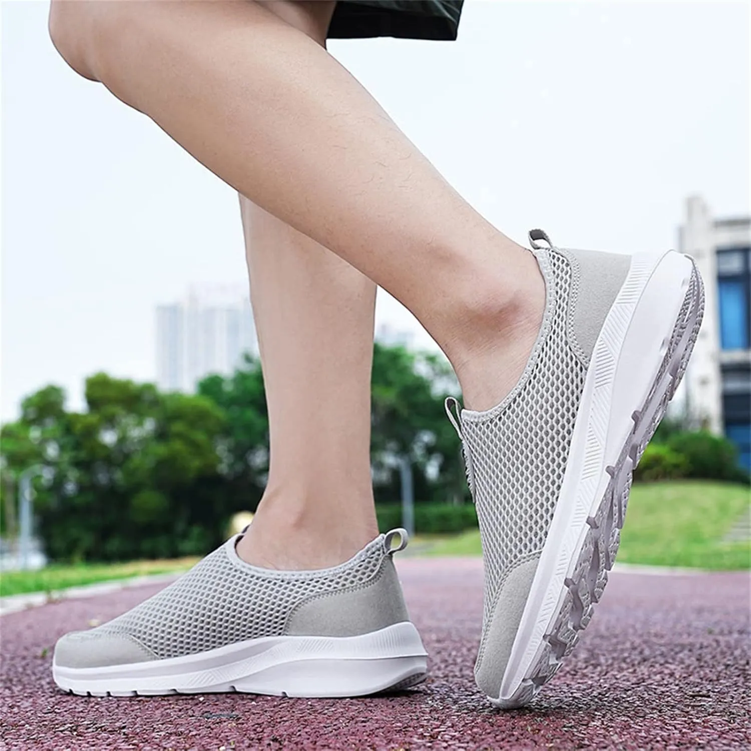 Womens Non Slip Work Shoes Slip On Water Resistant Walking Shoes Women Arch Support Dressy Casual Shoes Chunky Sneakers Red Tennis Shoe Loafers Shoe