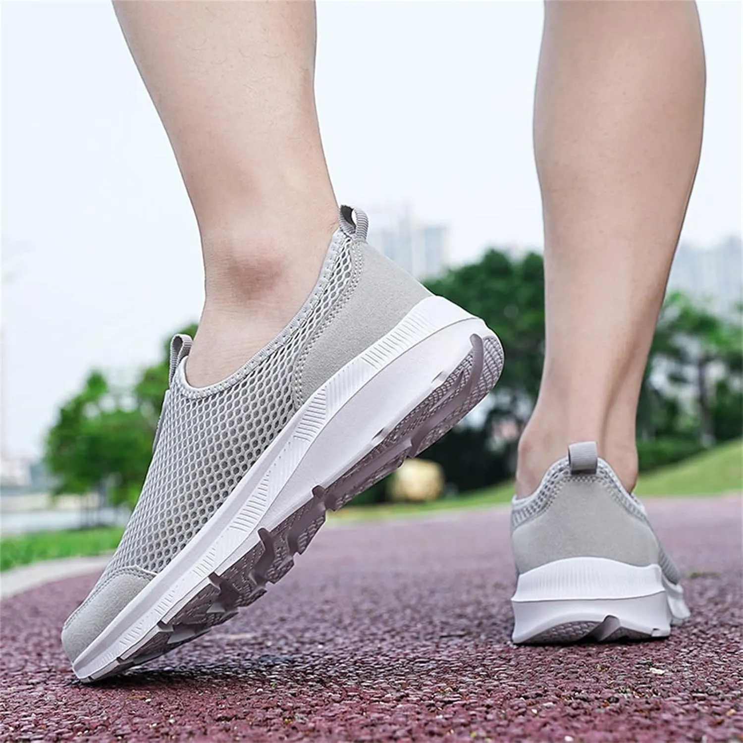 Womens Non Slip Work Shoes Slip On Water Resistant Walking Shoes Women Arch Support Dressy Casual Shoes Chunky Sneakers Red Tennis Shoe Loafers Shoe