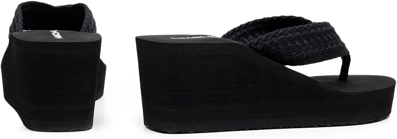 Womens Platform Flip Flops Arch Support Wedge Sandal Soft Cushion Beach Thong Sandals