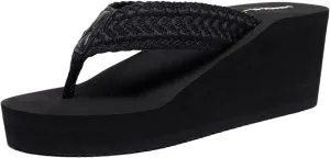 Womens Platform Flip Flops Arch Support Wedge Sandal Soft Cushion Beach Thong Sandals