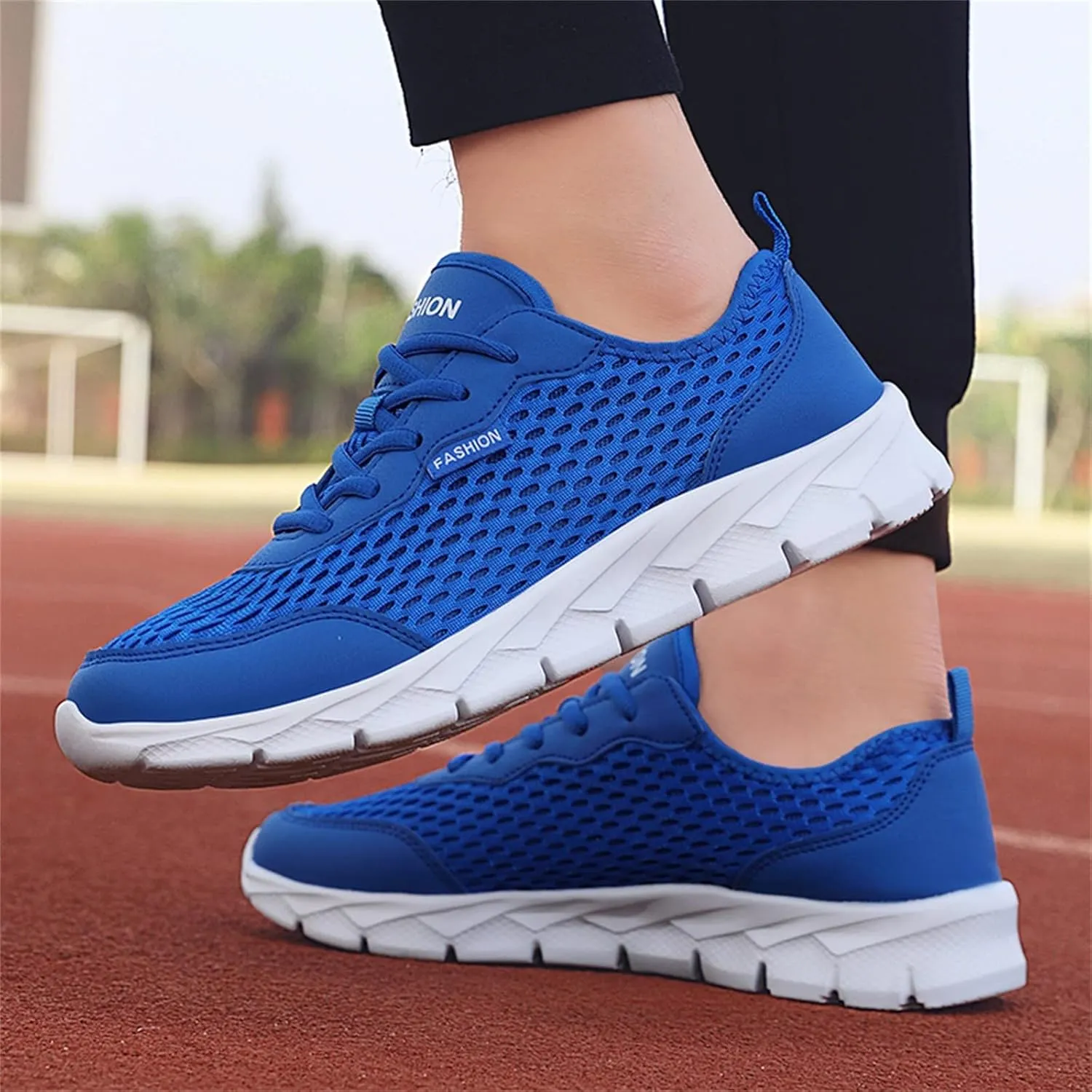 Women's Running Walking Tennis Shoes Comfortable Lace Up Mens Tennis Shoes Mesh Breathable Casual Slip On Shoes Dress Sneakers White Tennis Shoe Trainers Shoe
