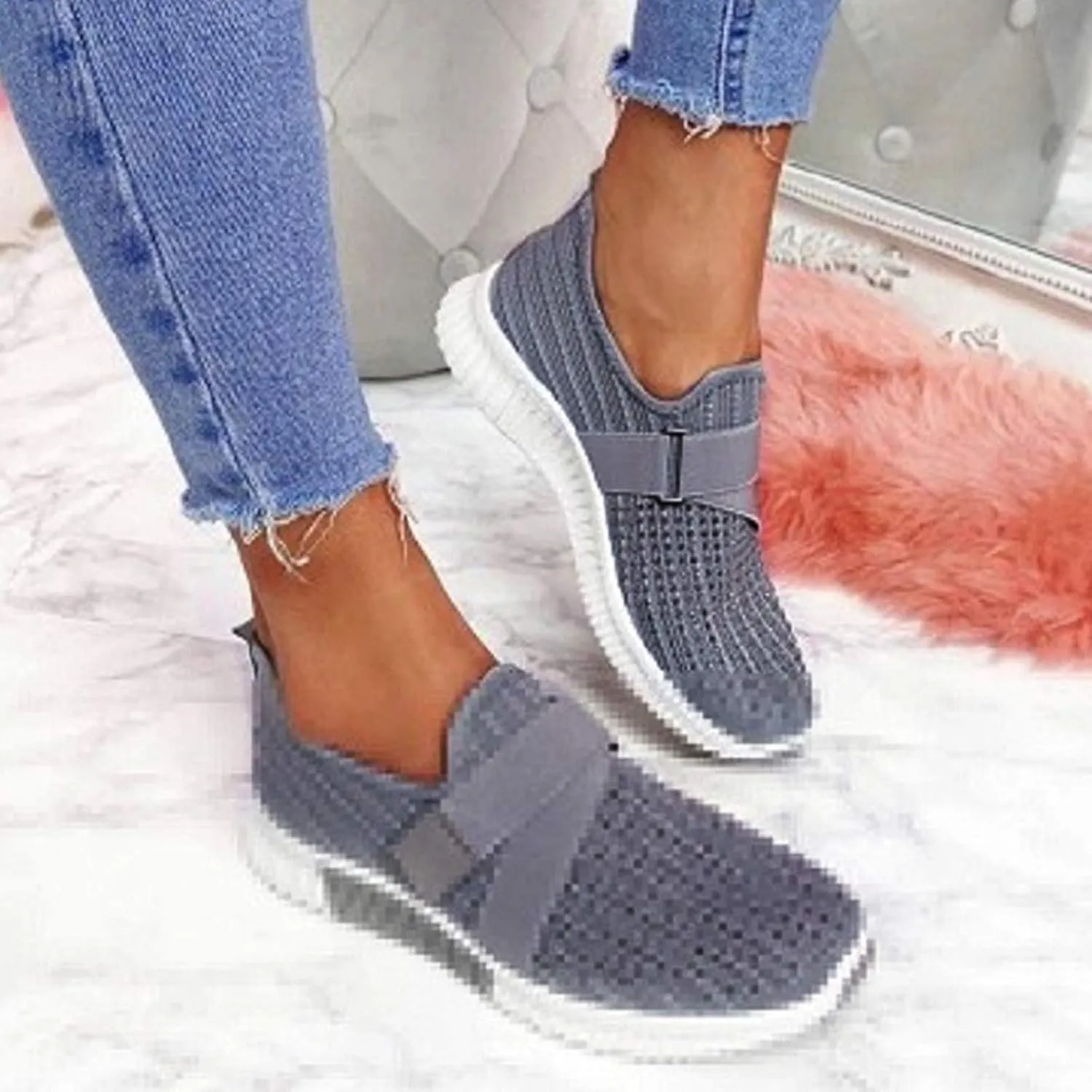Womens Shoes Sneakers Wide Width Senior Womens Slip On Light Weight Walking Shoes Gym Shoes Women Wide Toe Box Sneakers for Womens Zapatos Antideslizante para El Invierno De Mujeres