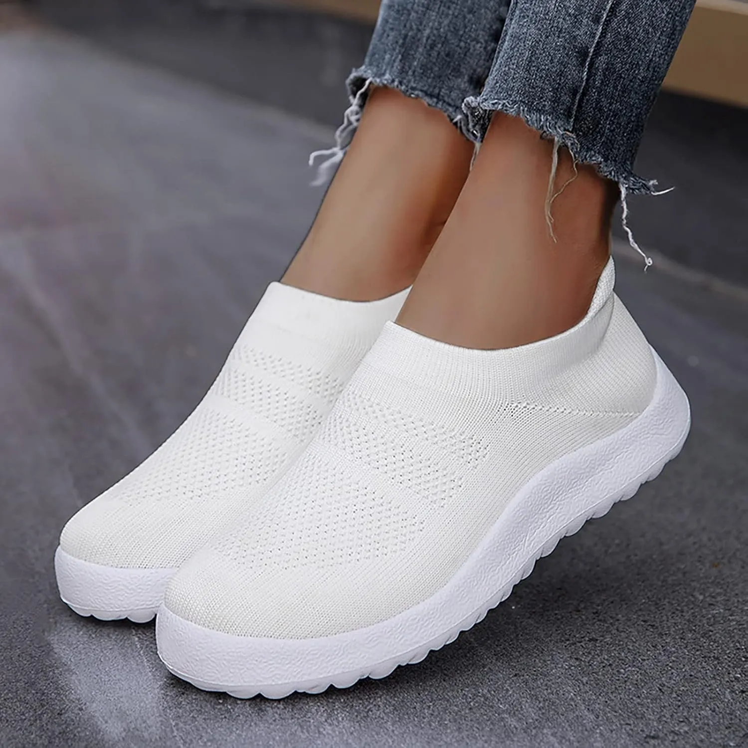 Womens Slip on Walking Shoes Comfort Lightweight Running Shoes for Men Casual Business Casual Shoes Black Sneakers Platform Tennis Shoe Loafers Shoe