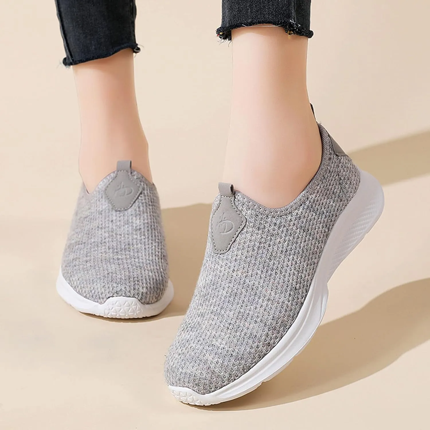 Women's Slip on Walking Shoes Tennis Lightweight Gym Non Slip Work Shoes Women Flat Feet Men's Casual Dress Shoes Waterproof Sneakers Red Tennis Shoe Cross Trainer Shoe