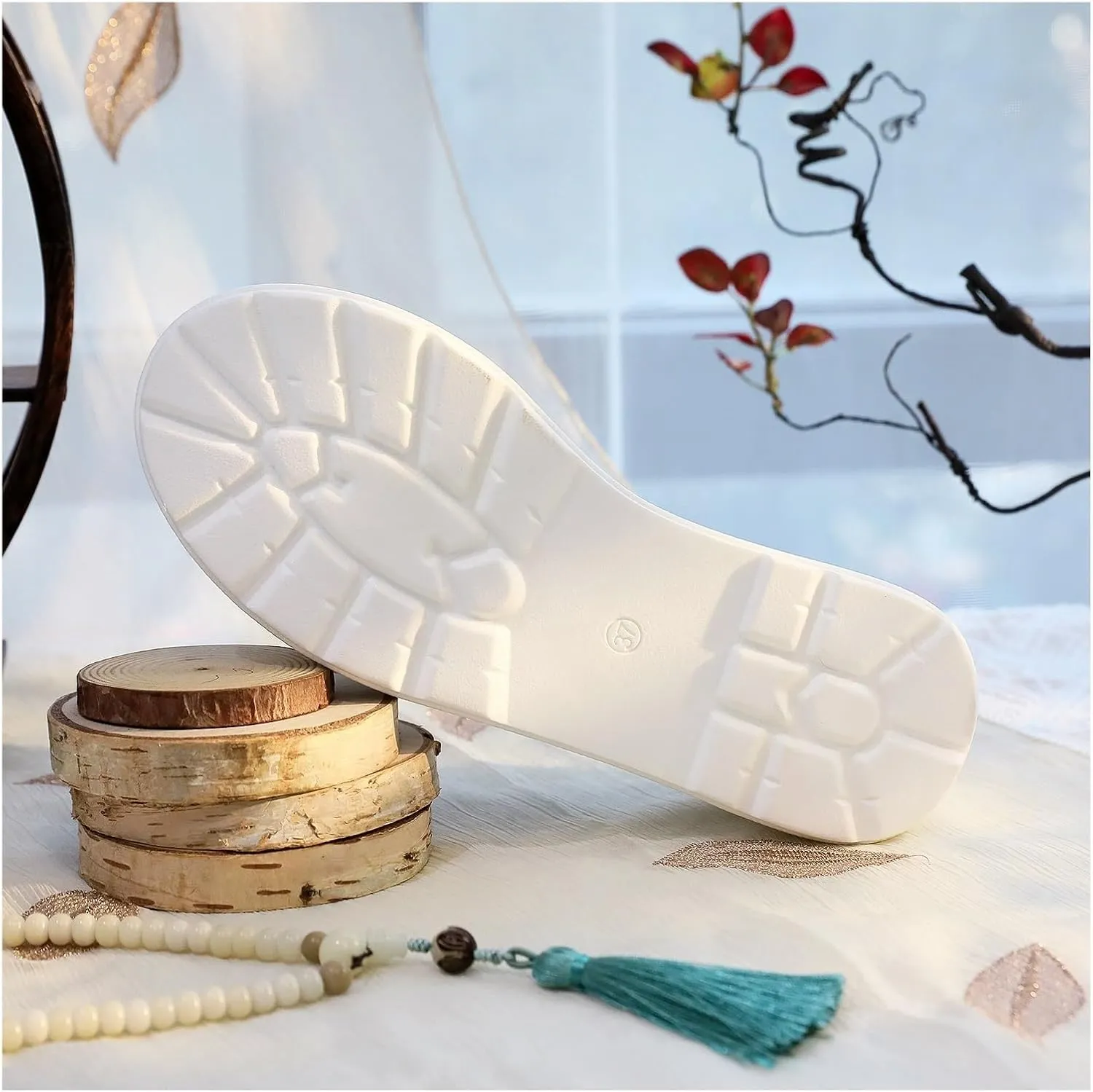 Women's Thick Sole Slide Sandals Cute Embroidery Breathable Canvas Wedge Flats Slippers Comfy Platform Mule Shoes