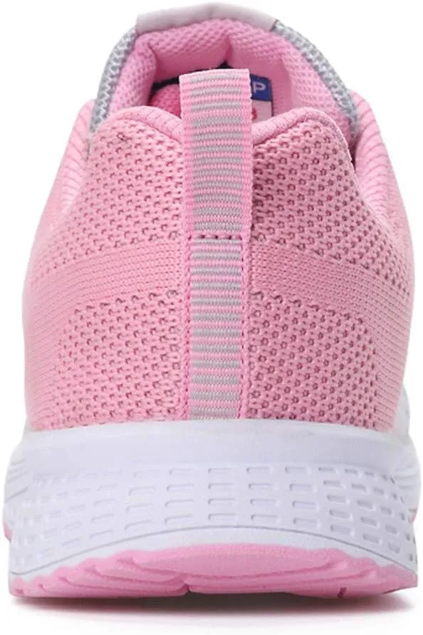 Womens Walking Shoes Lace Up Lightweight Memory Foam Cheer Running Shoes for Women Slip On Casual Dress Shoes Dress Sneakers Brown Tennis Shoe Cross Trainer Shoe