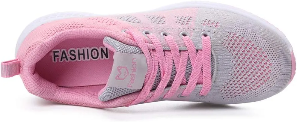 Womens Walking Shoes Lace Up Lightweight Memory Foam Cheer Running Shoes for Women Slip On Casual Dress Shoes Dress Sneakers Brown Tennis Shoe Cross Trainer Shoe