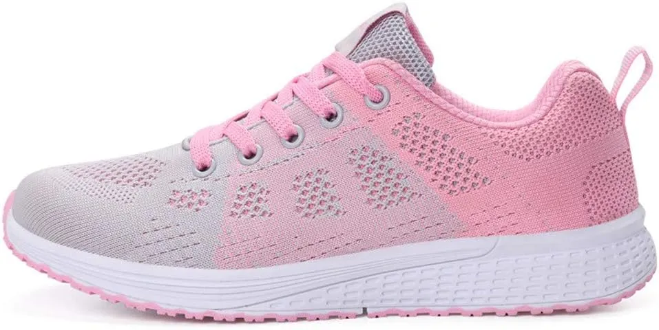 Womens Walking Shoes Lace Up Lightweight Memory Foam Cheer Running Shoes for Women Slip On Casual Dress Shoes Dress Sneakers Brown Tennis Shoe Cross Trainer Shoe
