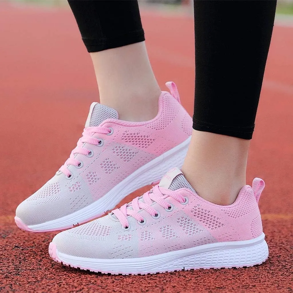 Womens Walking Shoes Lace Up Lightweight Memory Foam Cheer Running Shoes for Women Slip On Casual Dress Shoes Dress Sneakers Brown Tennis Shoe Cross Trainer Shoe