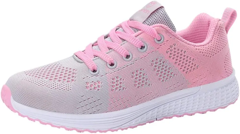 Womens Walking Shoes Lace Up Lightweight Memory Foam Cheer Running Shoes for Women Slip On Casual Dress Shoes Dress Sneakers Brown Tennis Shoe Cross Trainer Shoe
