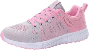 Women's Walking Shoes Mesh Breathable Lightweight Fashion Non Slip Work Shoes Women Sport Men Shoes Casual Casual Sneakers Brown Tennis Shoe Cross Trainer Shoe