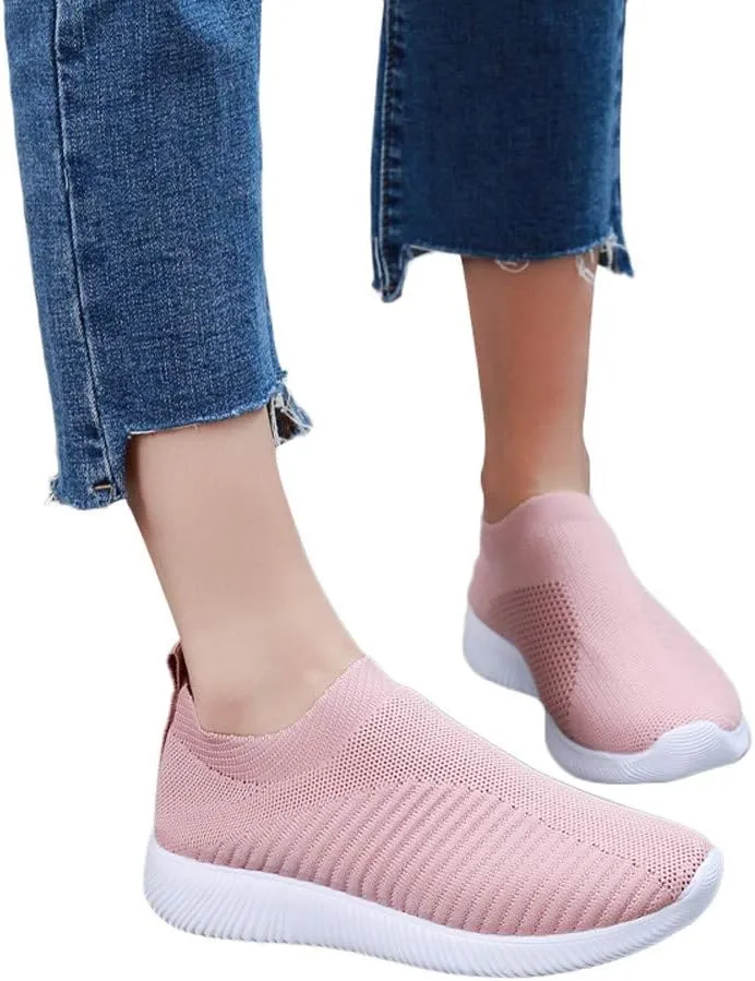 Womens Walking Shoes Sock Casual Ladies Fashion Sneakers Tennis Shoes Womens Dressy Casual Shoes Shoes Sneakers Brown Tennis Shoe Loafers Casual Slip On