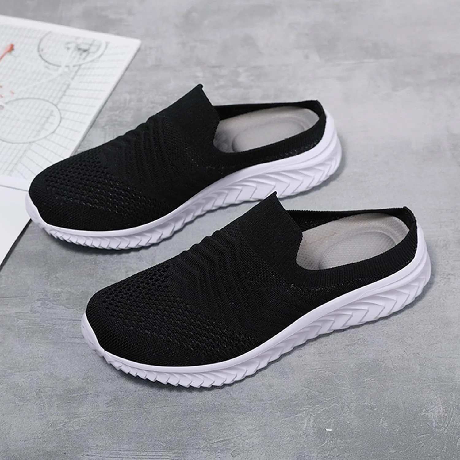 Womens Walking Tennis Shoes,Women's Air Cushion Slip-On Walking Sneakers Shoes-Orthopedic Diabetic Walking Shoes